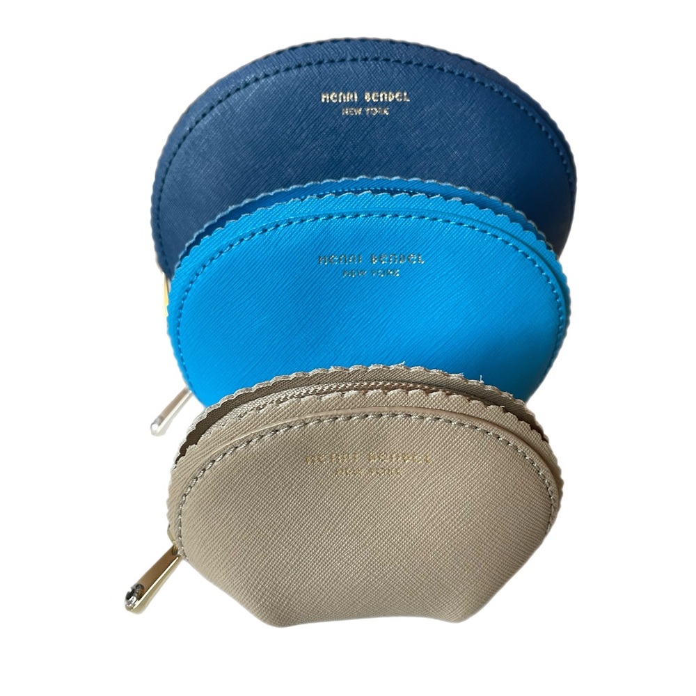HENRI BENDEL West 57th Scallop Cosmetic Bag Nesting Trio Coin Purse Set | NWOT - Picture 7 of 7